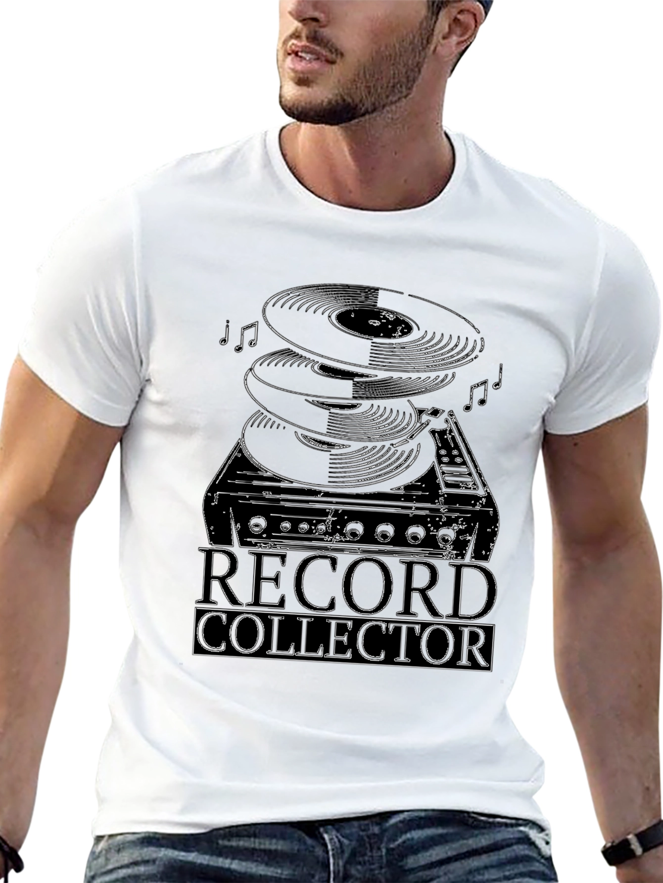 Black Record Collector Graphic T-Shirt  view 13