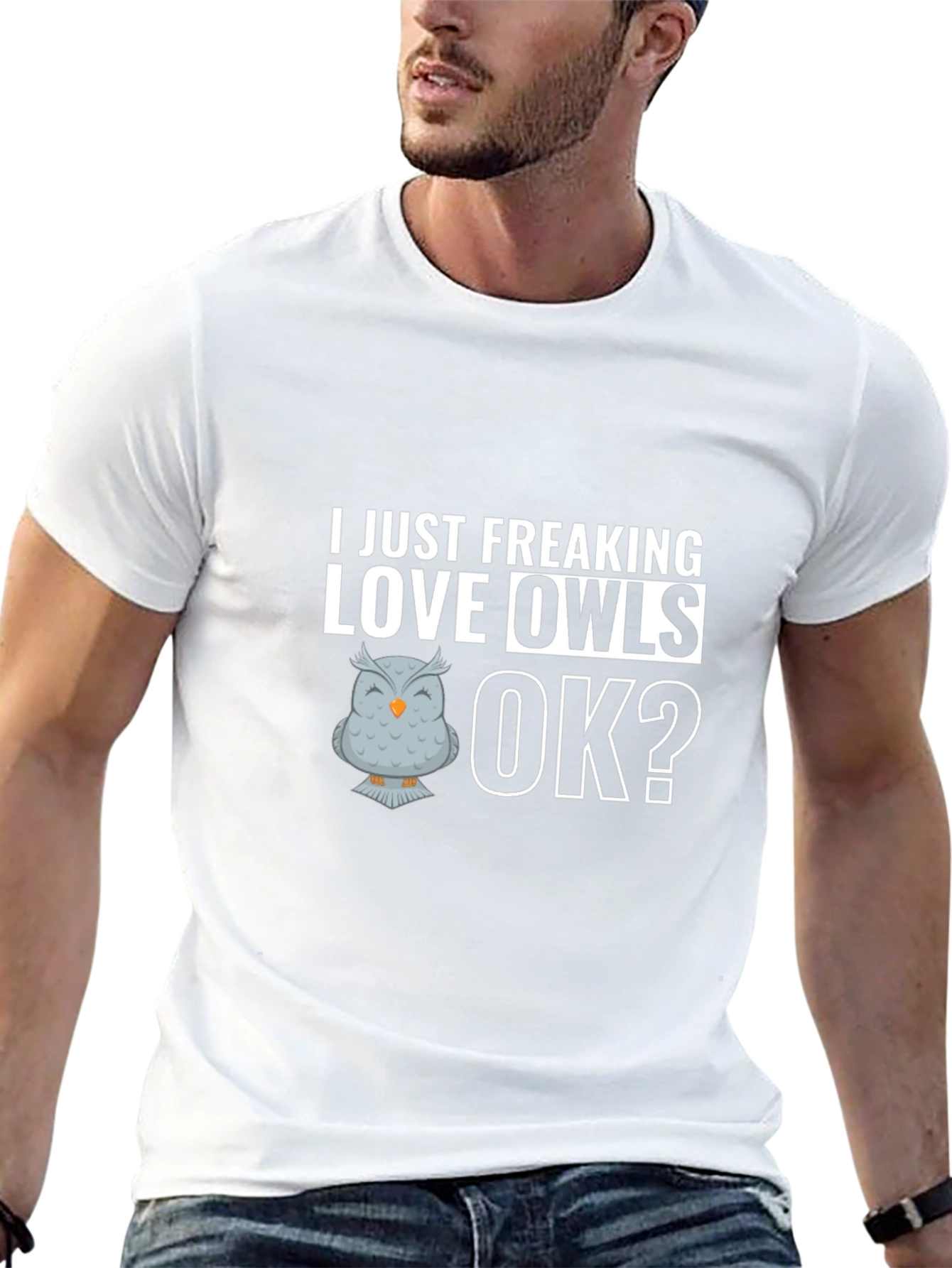 Black Funny Owl Lover T-Shirt - I Just Freaking Love Owls, OK? view 13