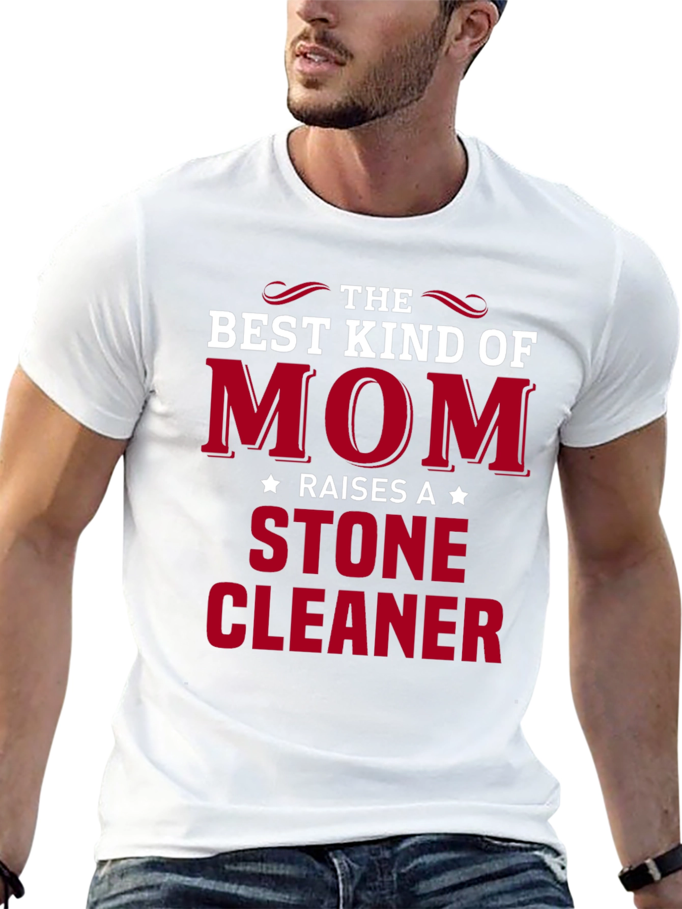 Black Best Kind of Mom Stone Cleaner T-Shirt view 13