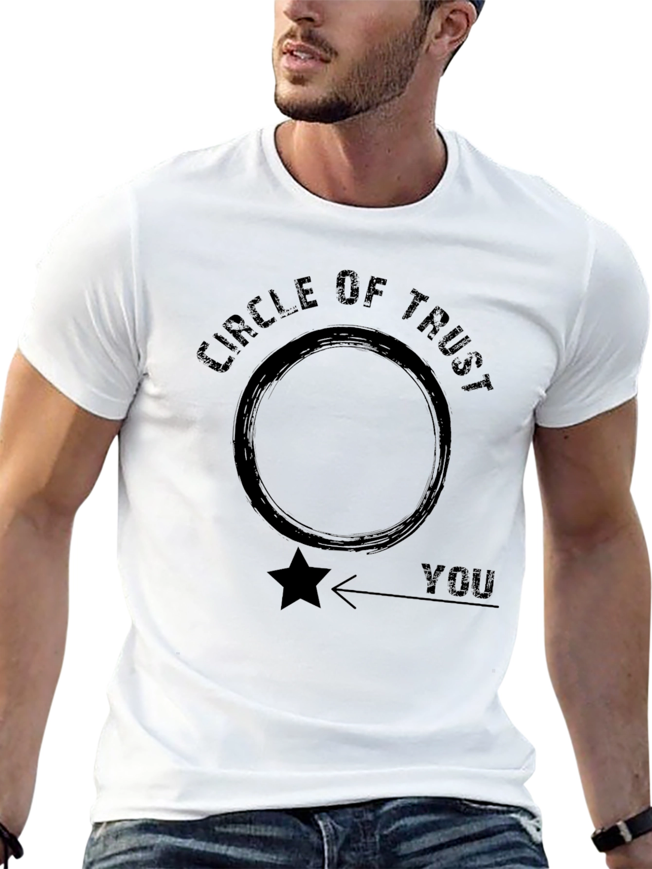 Black Circle of Trust T-Shirt - Funny Graphic Tee view 13