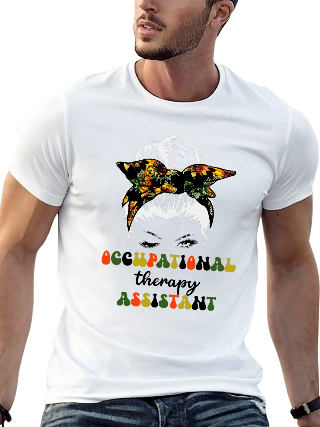 Black Occupational Therapy Assistant T-Shirt view 13