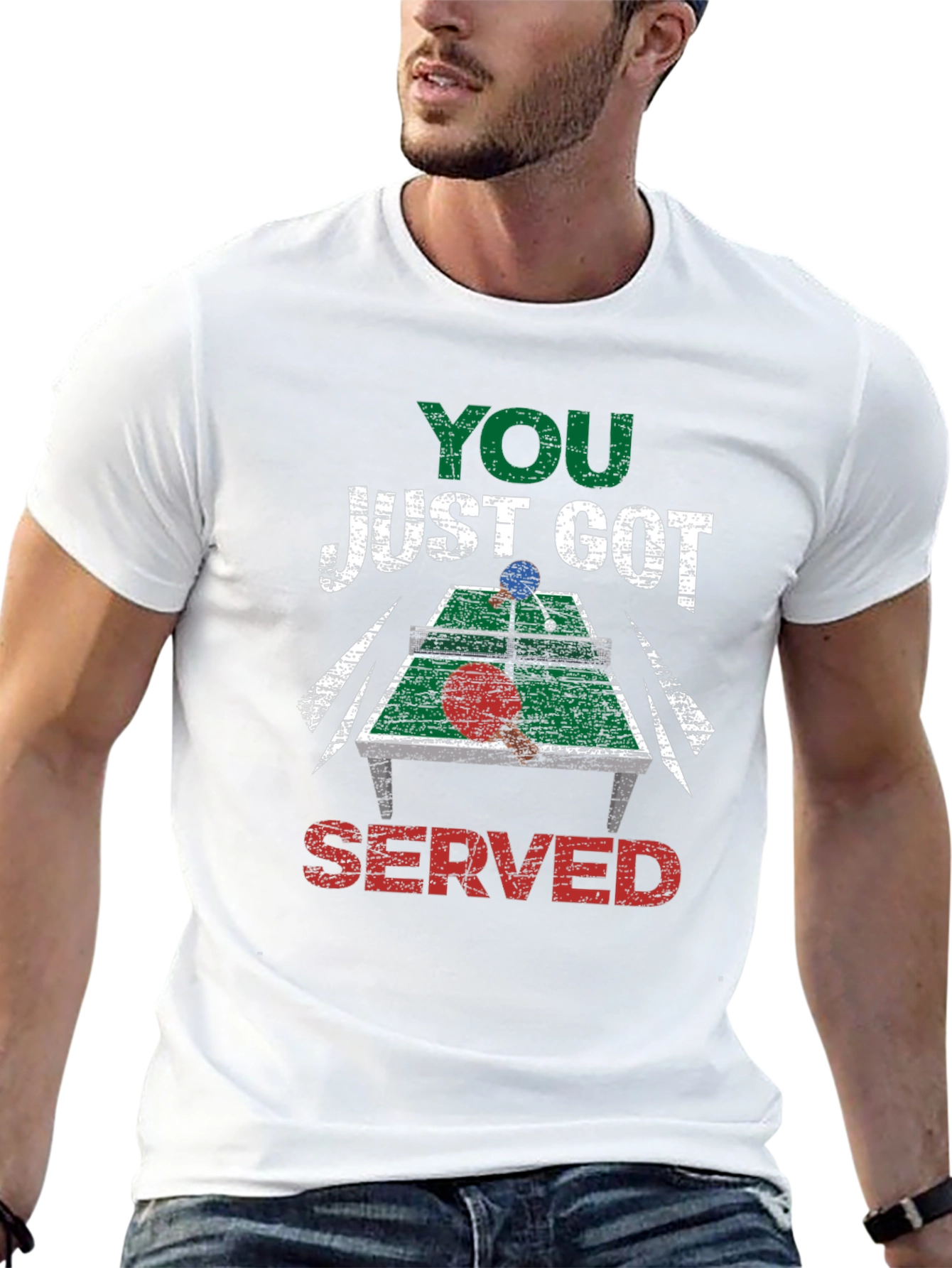 Black You Just Got Served Ping Pong T-Shirt view 13