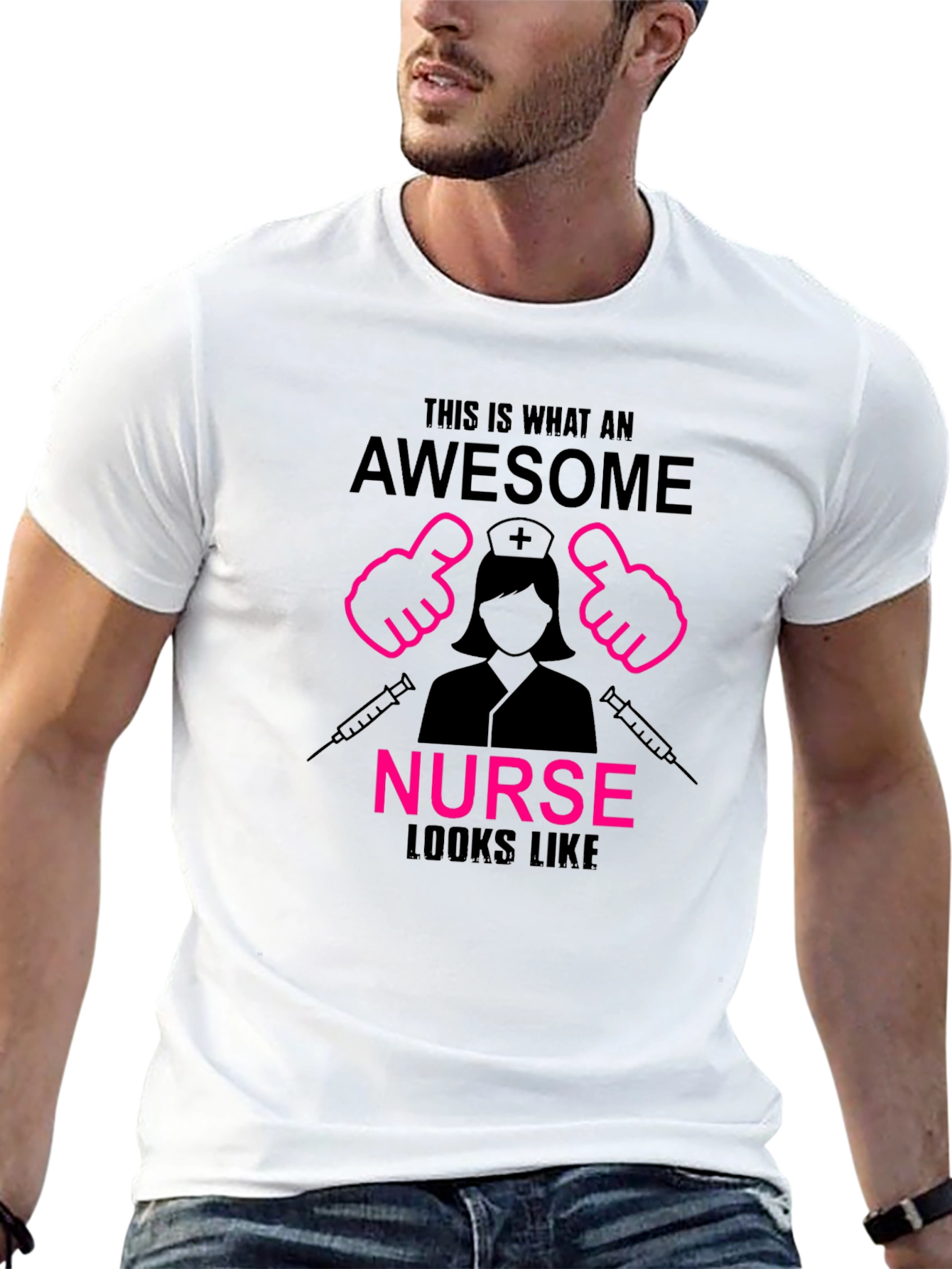 Black Awesome Nurse T-Shirt - Perfect Gift for Nurses view 13
