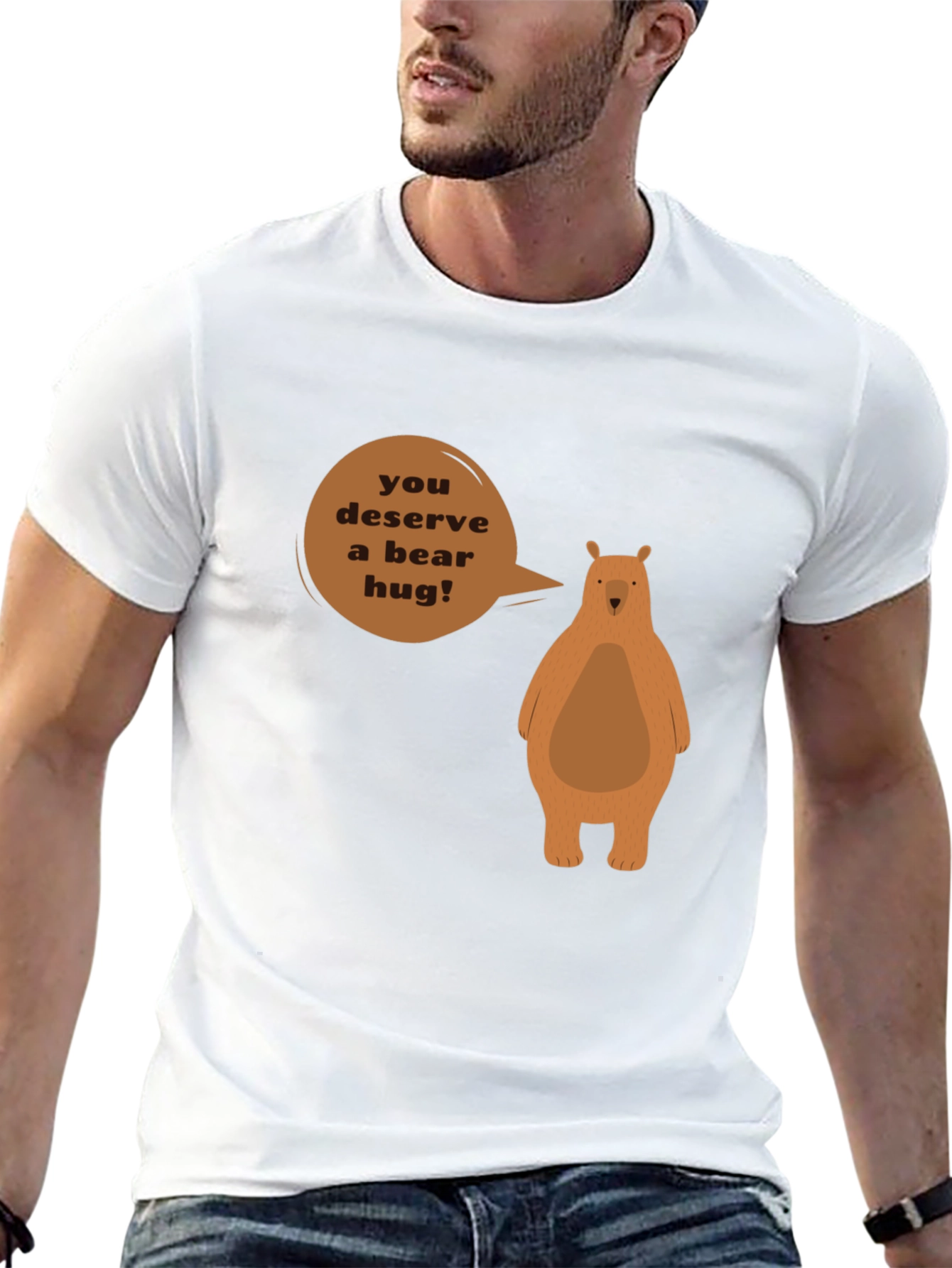 Black Bear Hug Graphic T-Shirt - You Deserve a Bear Hug! view 13