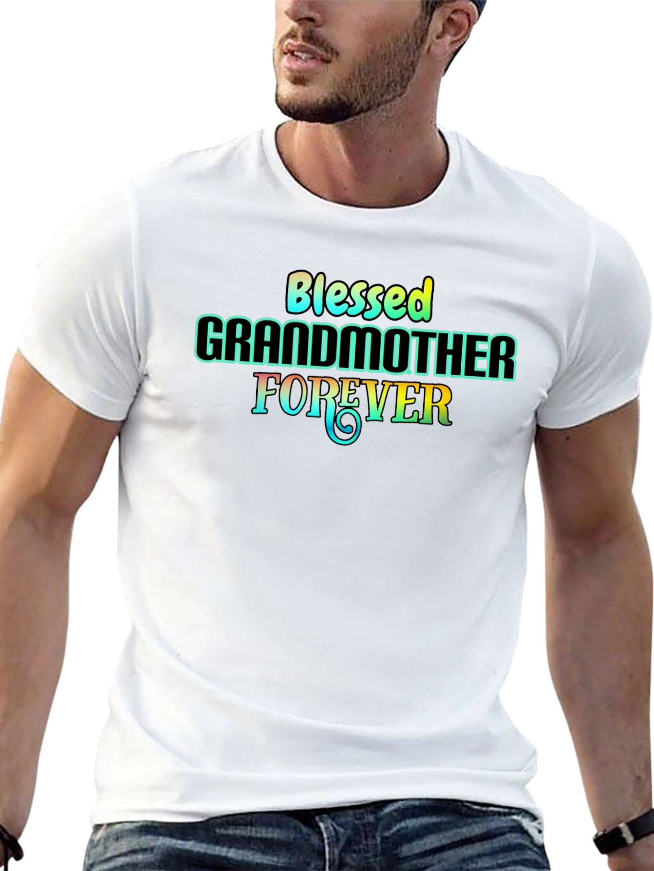 Black Blessed Grandmother Forever Black T-Shirt view 13