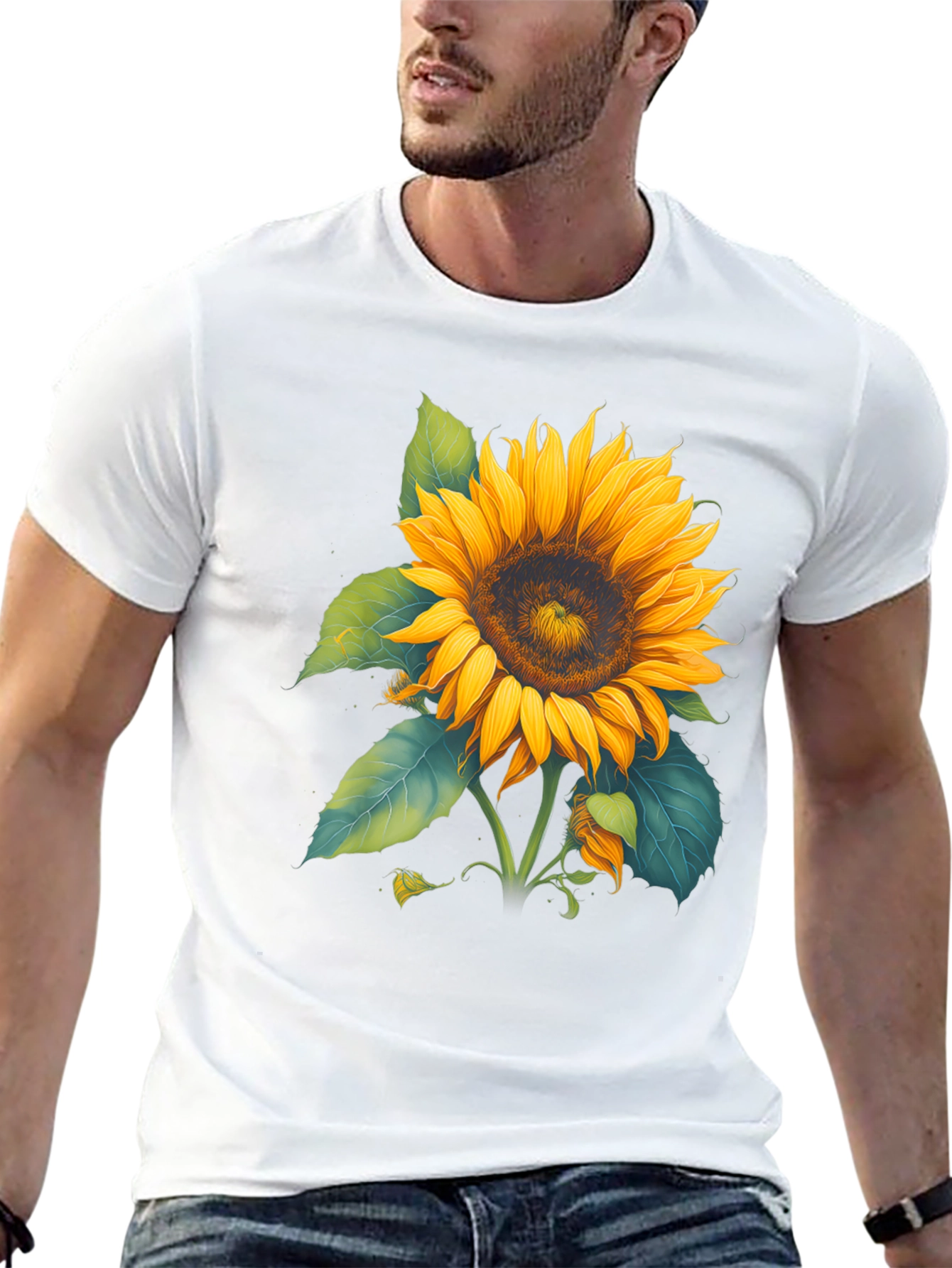 Black Sunflower Graphic Black T-Shirt view 13