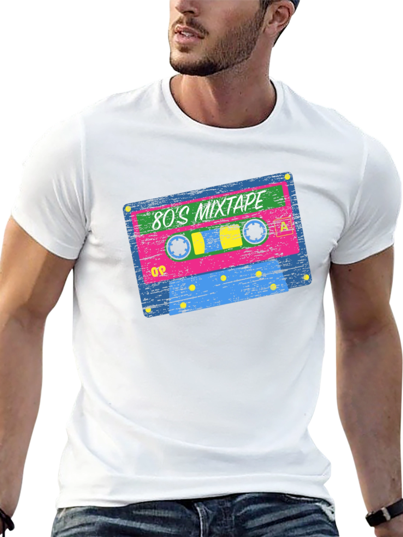 Black 80's Mixtape Retro Graphic T-Shirt view 13