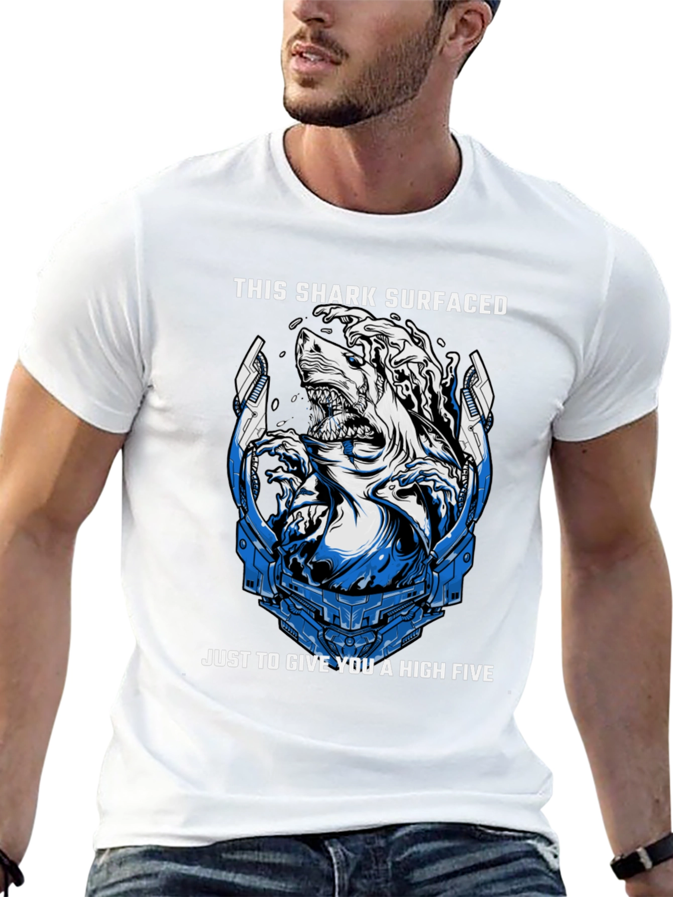 Black Shark High Five Black T-Shirt view 13