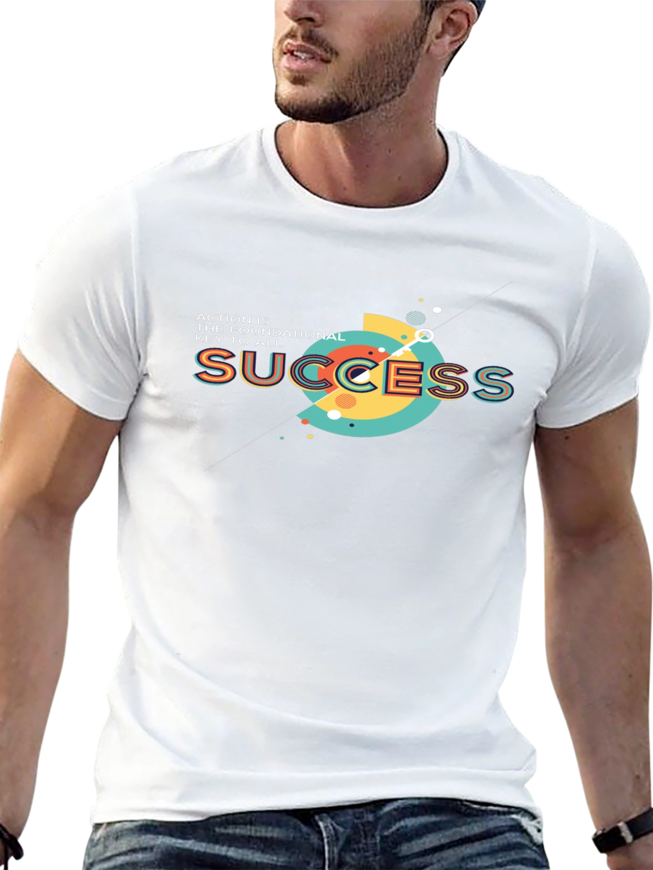 Black Success Graphic Tee - Action is Key! view 13