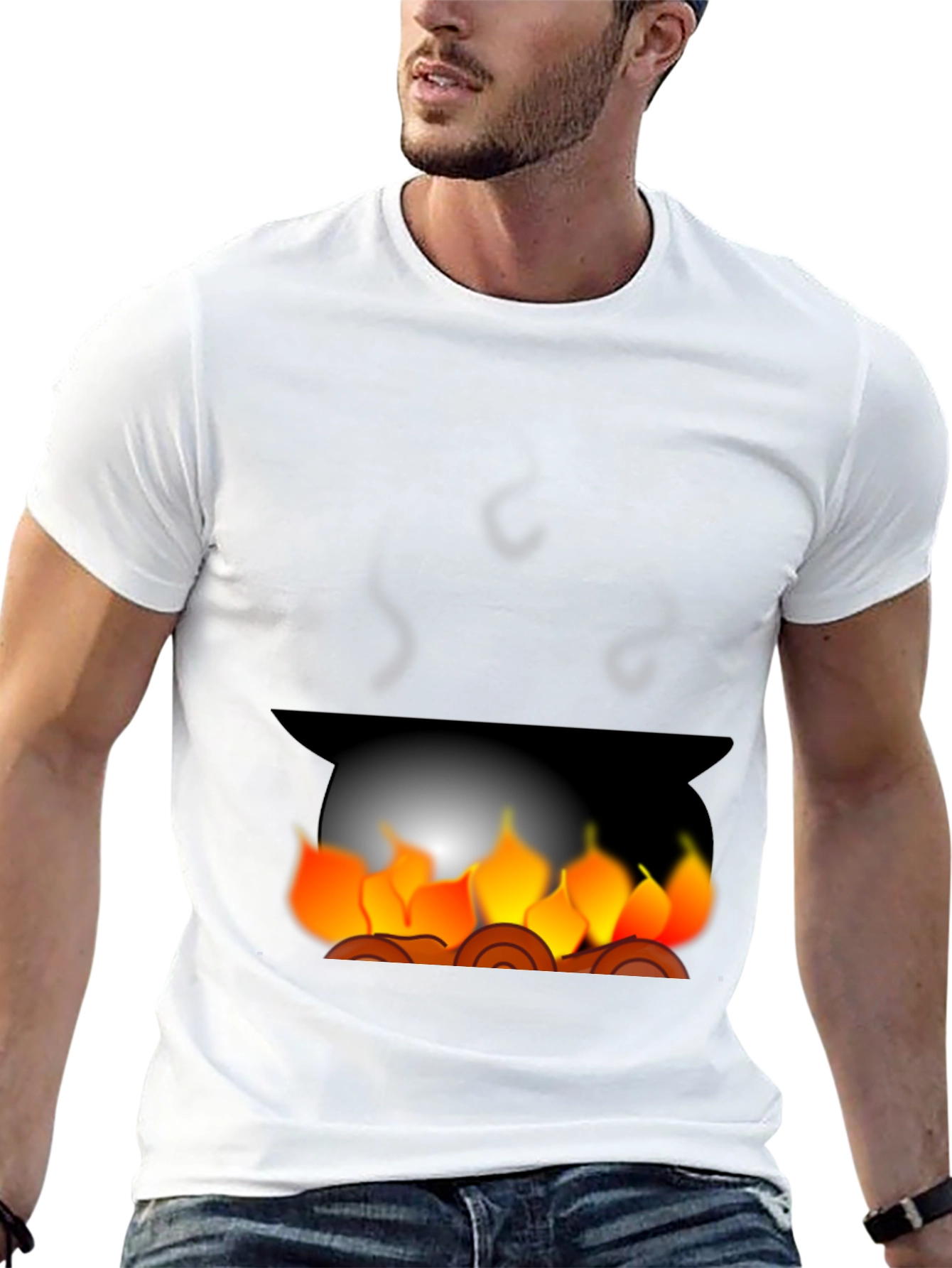 Black Campfire Graphic Tee - Cozy Black T-Shirt view 13