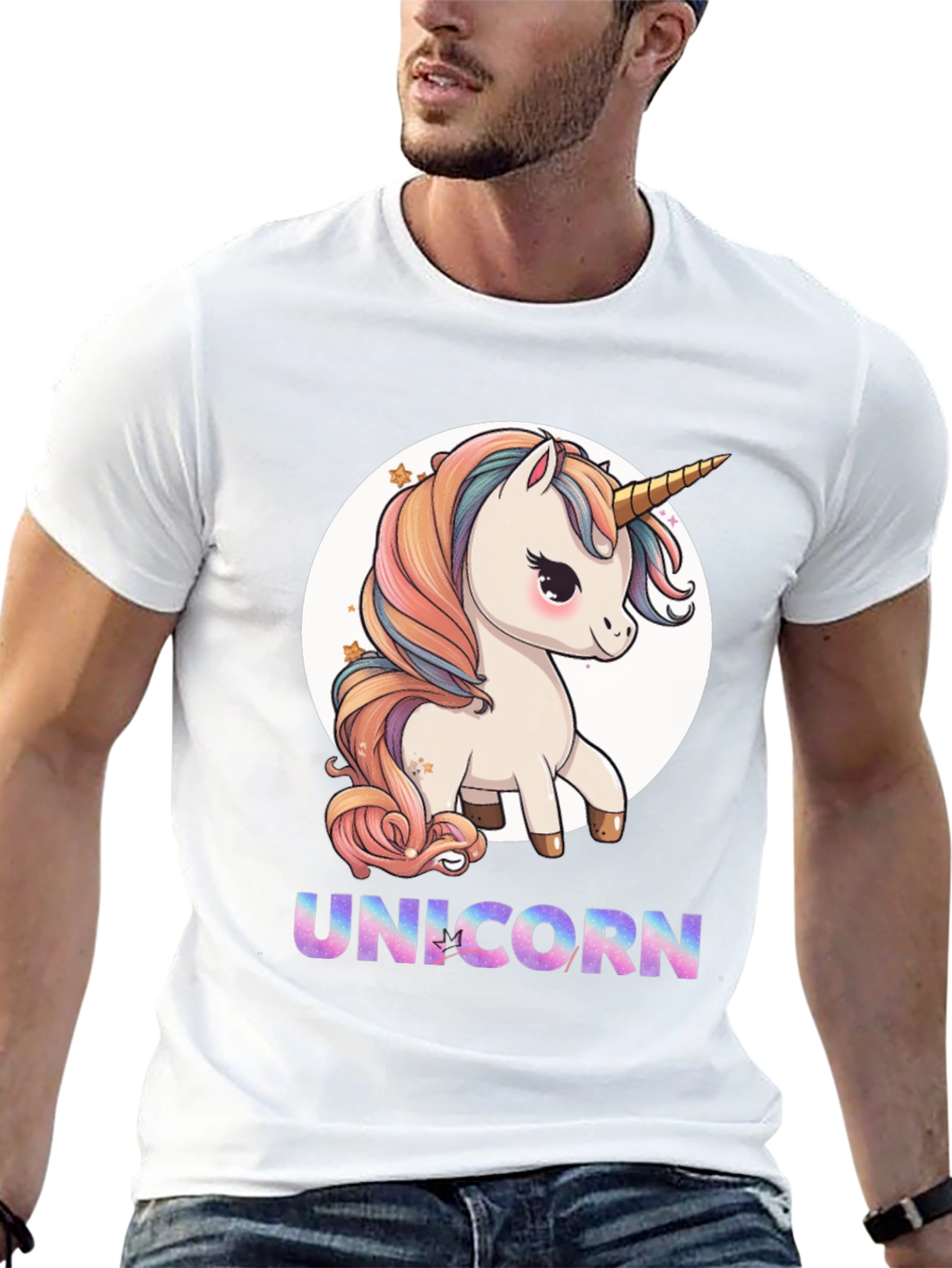 Black Unicorn T-Shirt - Cute Cartoon Style view 13