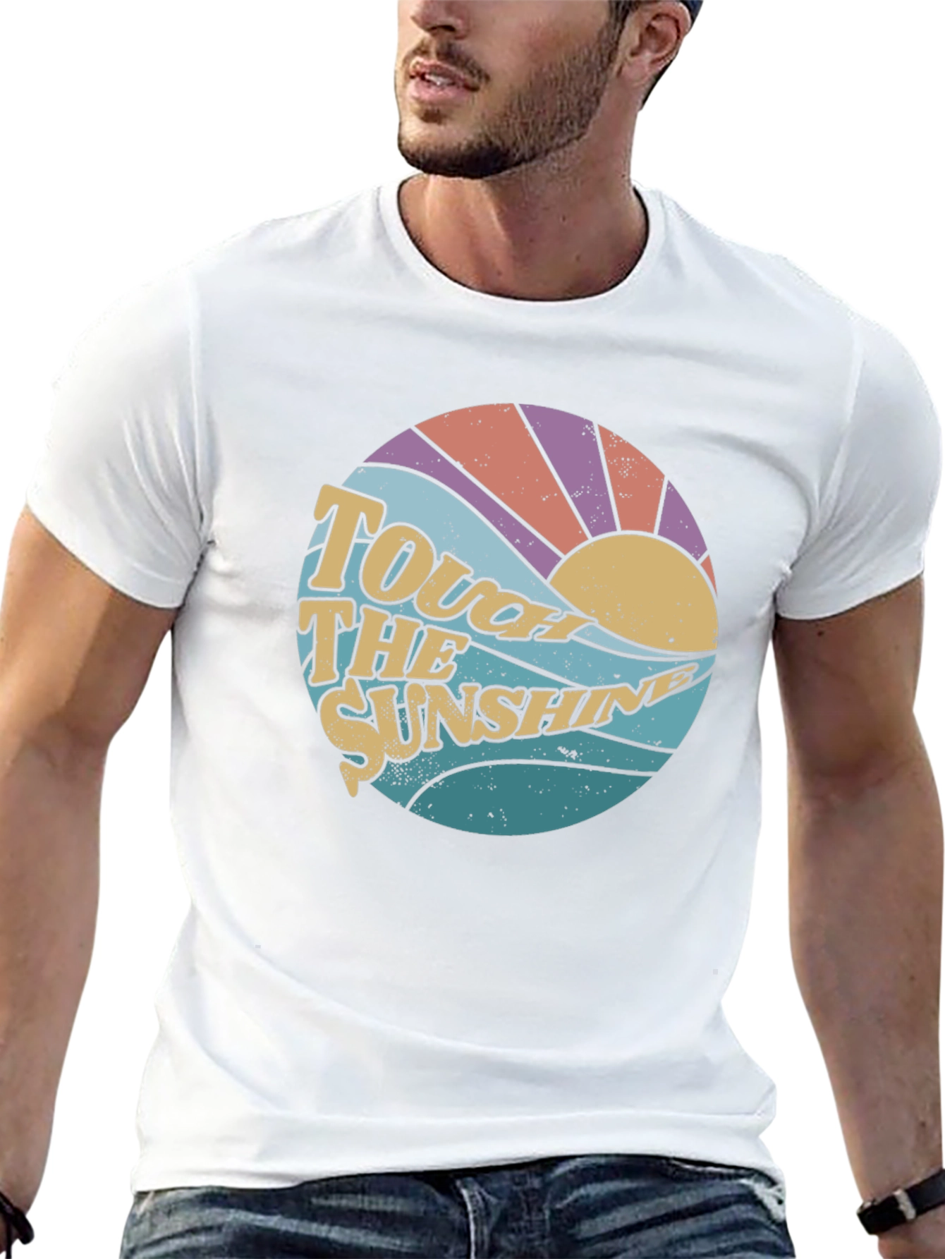 Black Touch The Sunshine Retro Graphic Tee view 13