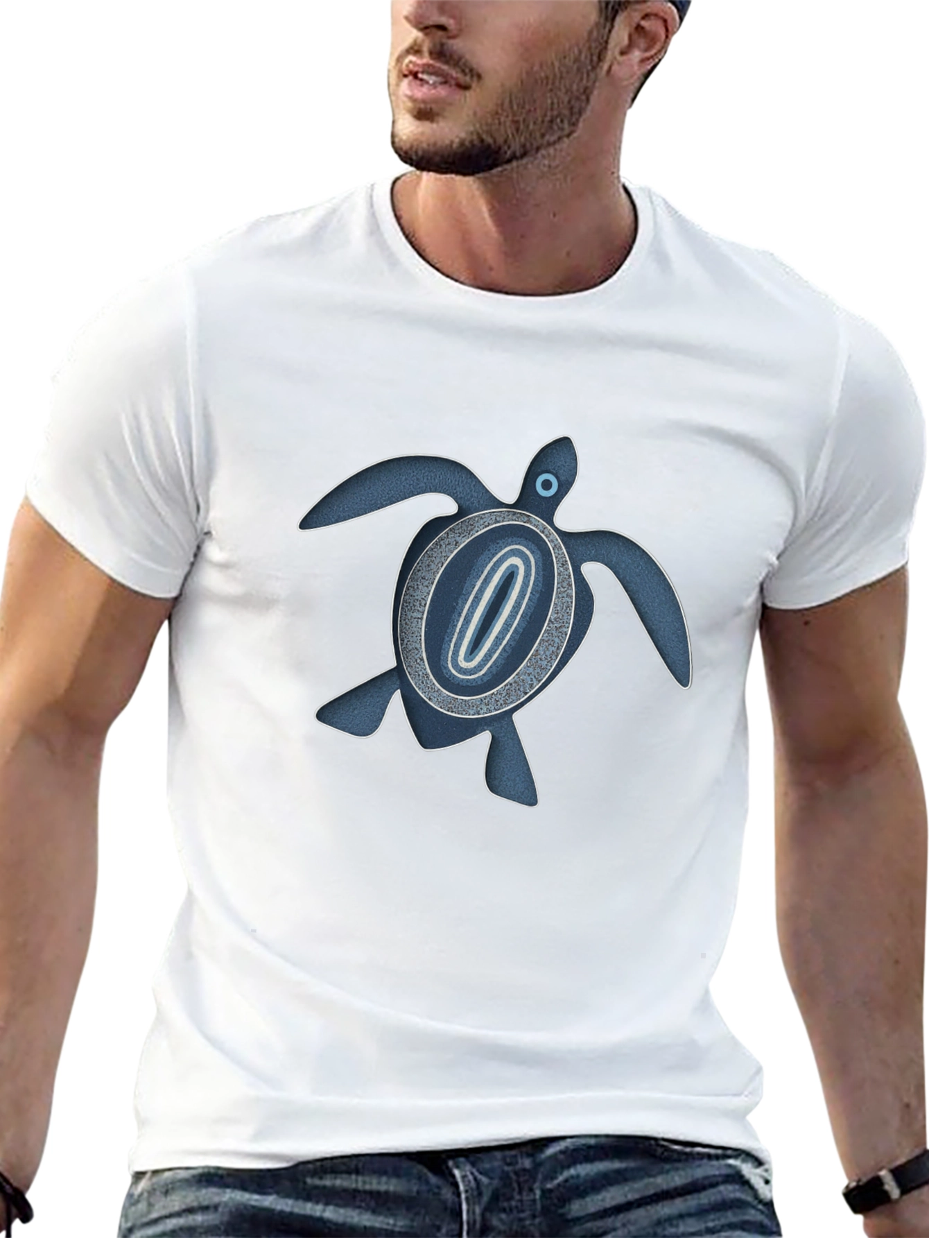 Black Turtle Graphic Print T-Shirt - Black view 13
