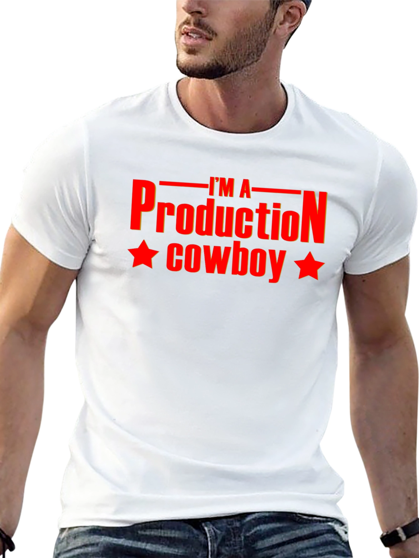 Black I'm A Production Cowboy Graphic T-Shirt view 13
