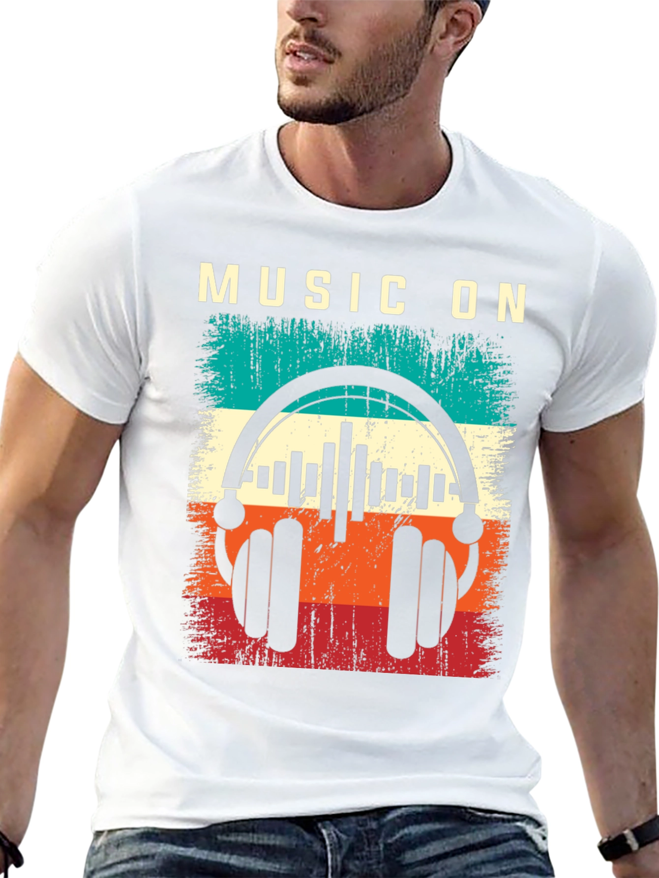 Black Music On Graphic T-Shirt Retro Style view 13