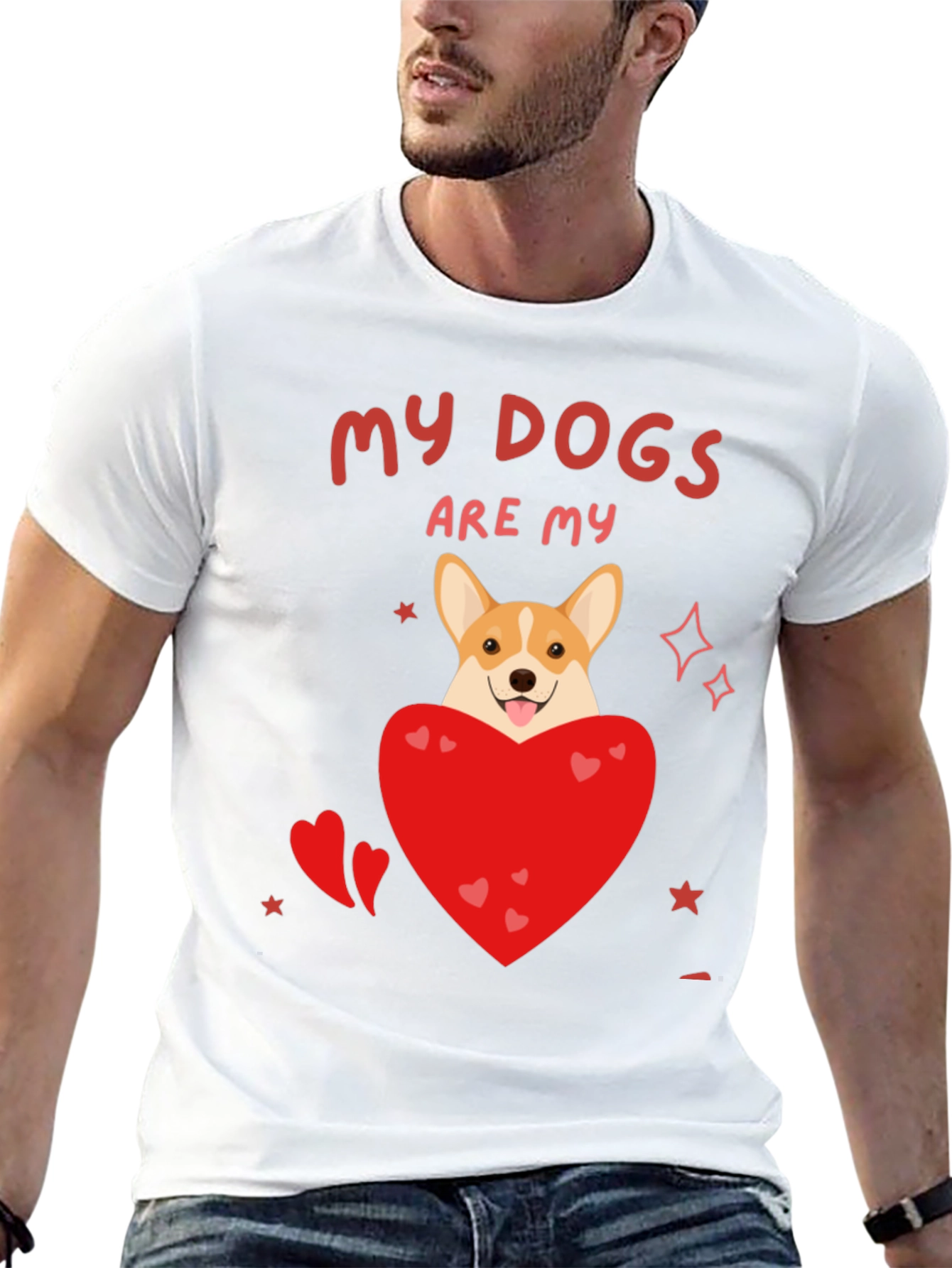 Black My Dogs Are My Valentines T-Shirt view 13