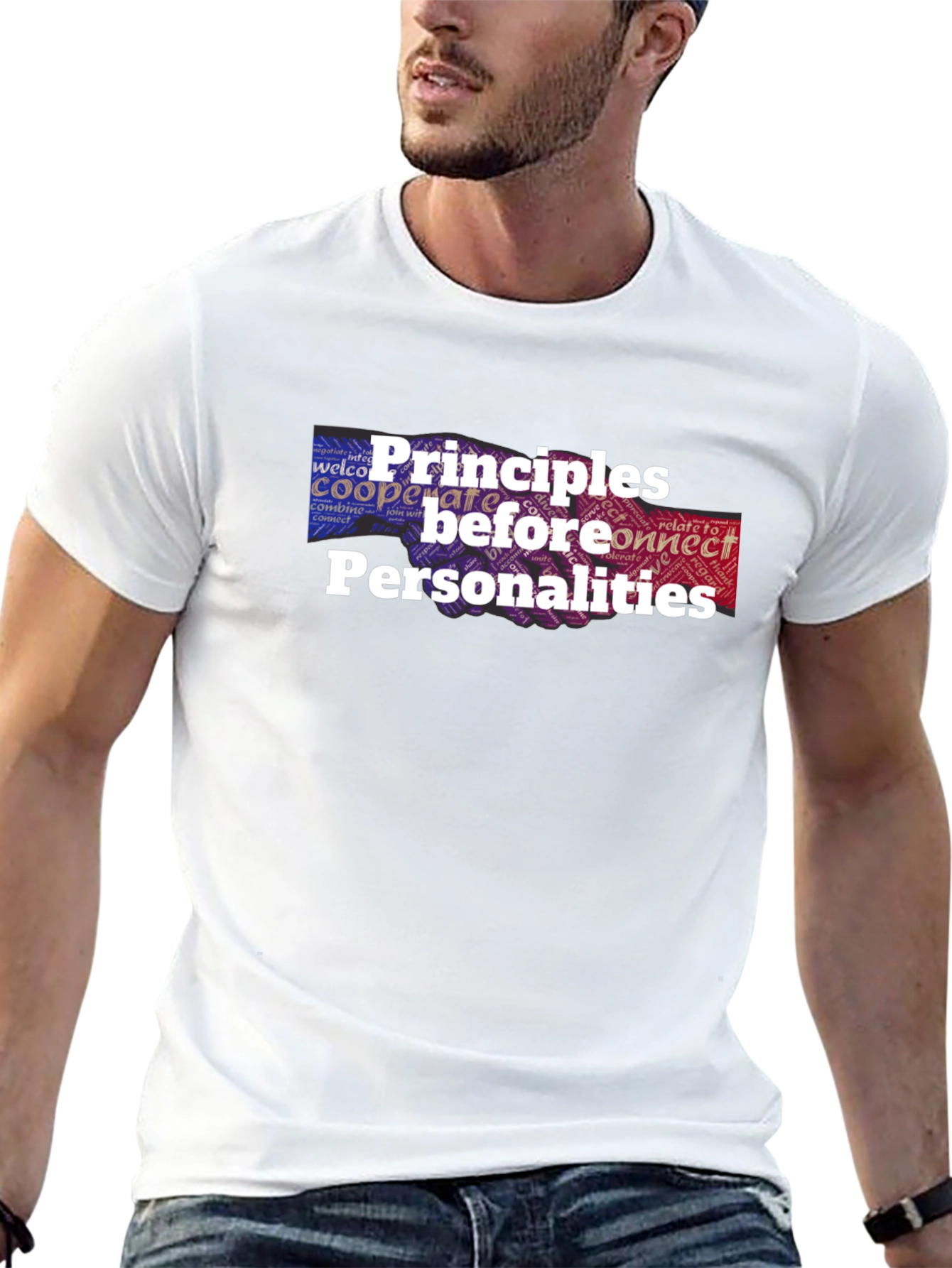 Black Principles Before Personalities Graphic T-Shirt view 13