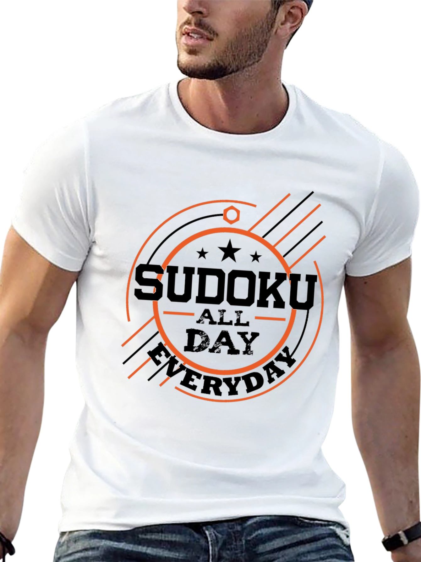 Black Sudoku All Day Everyday Graphic Tee view 13