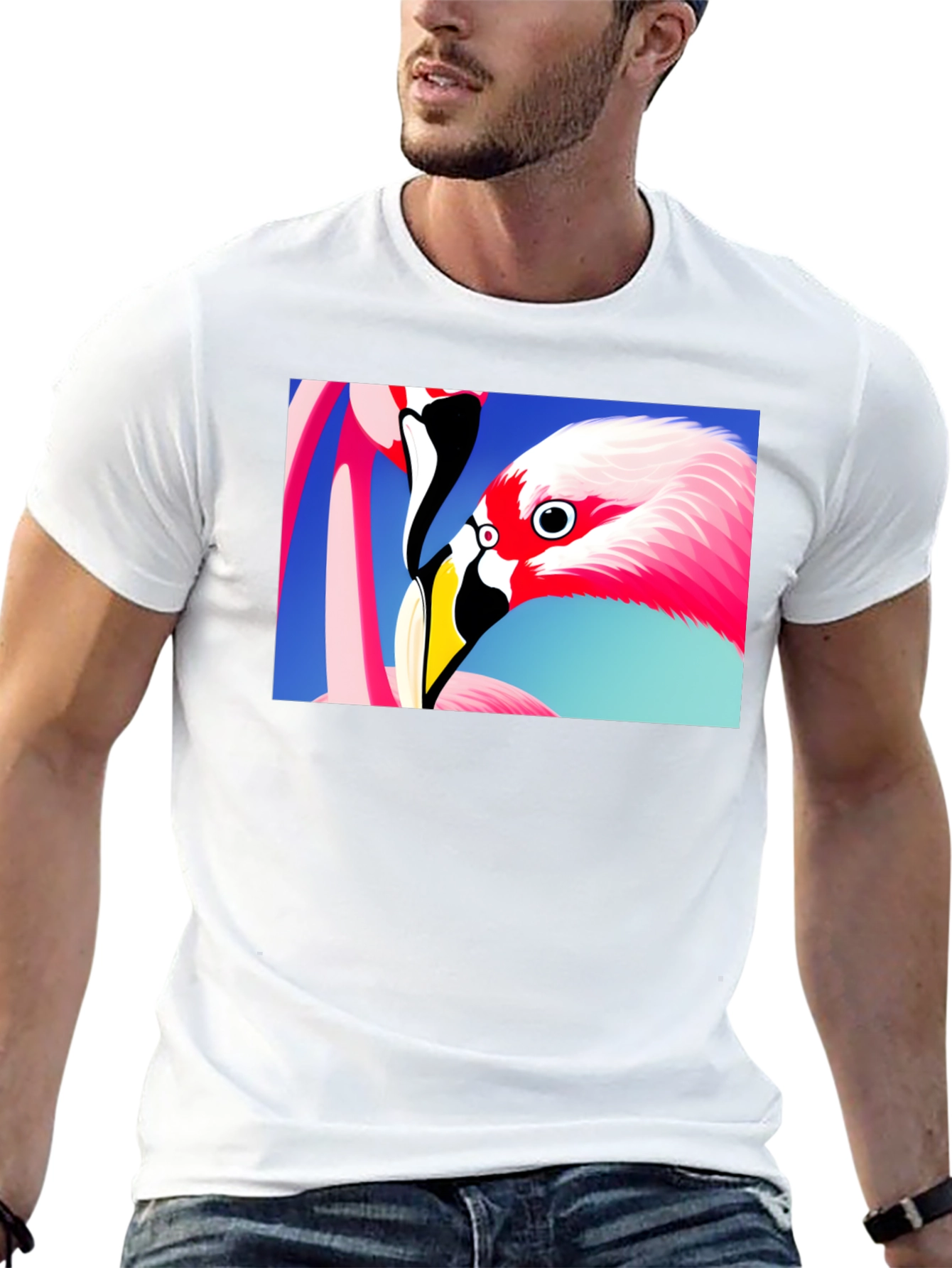 Black Flamingo Graphic Tee - Stylish Black T-Shirt view 13