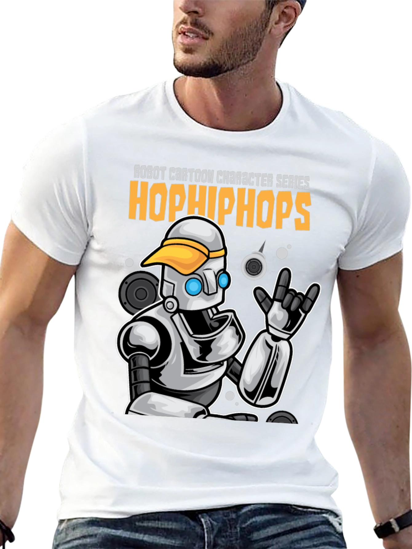 Robot Cartoon T-Shirt - Hop Hip Hops Series - 13