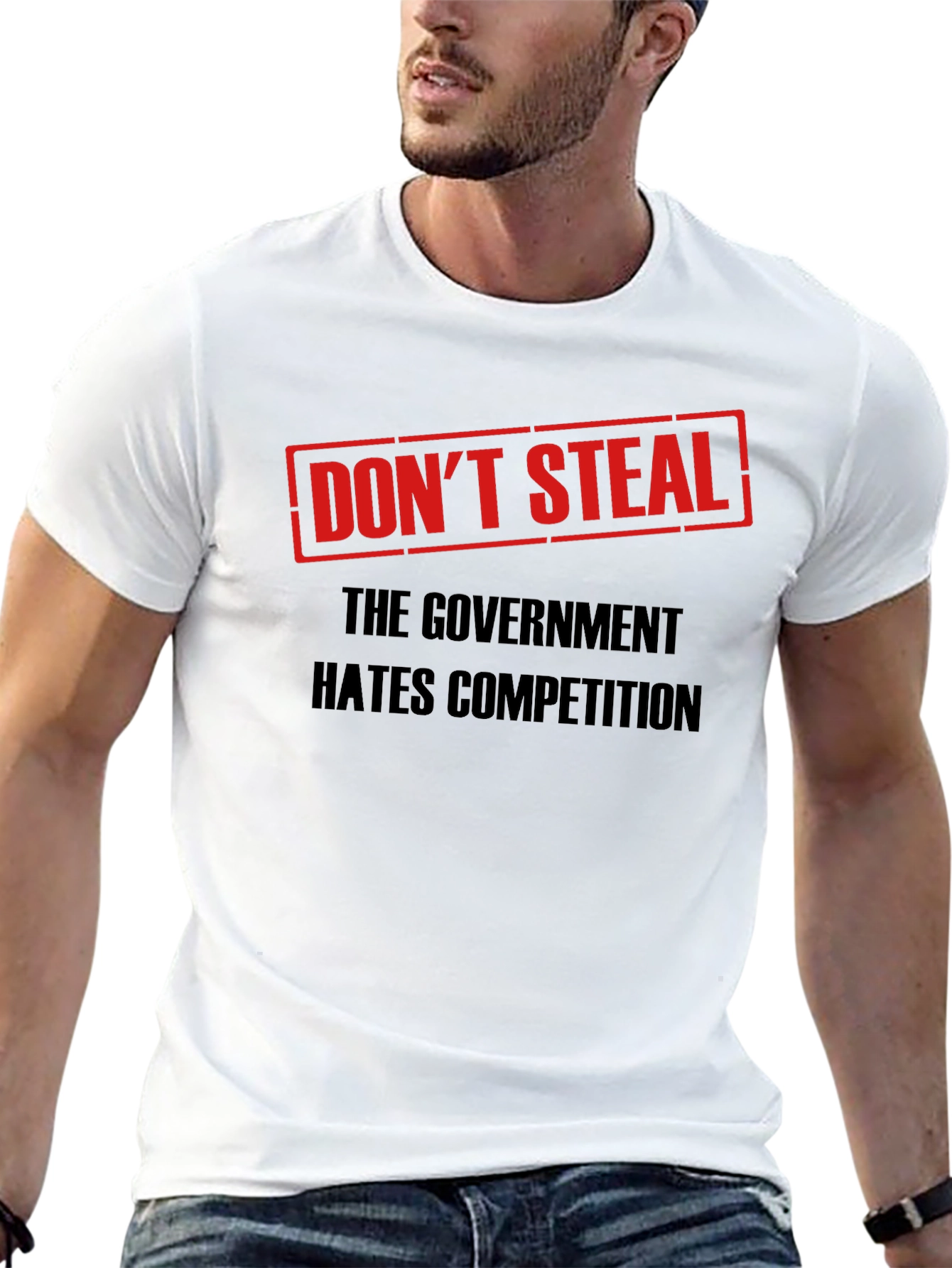 Black Don't Steal Government Competition T-Shirt view 13