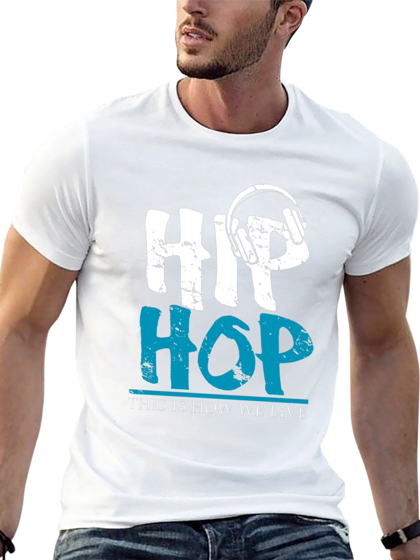 Hip Hop Headphones Graphic T-Shirt - 13