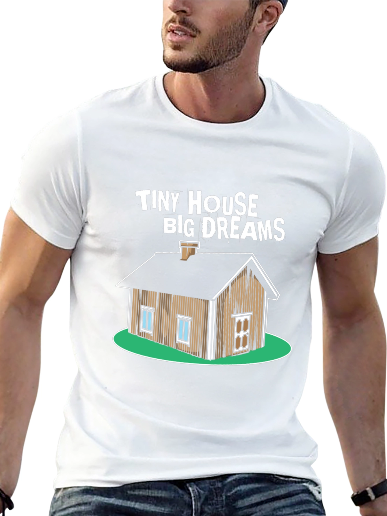 Black Tiny House Big Dreams Graphic T-Shirt view 13