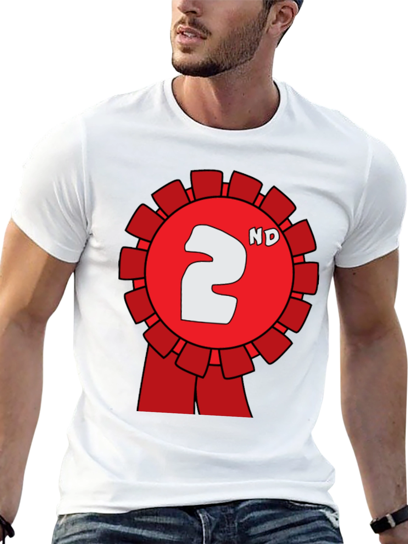 Black Second Place Award Ribbon T-Shirt view 13