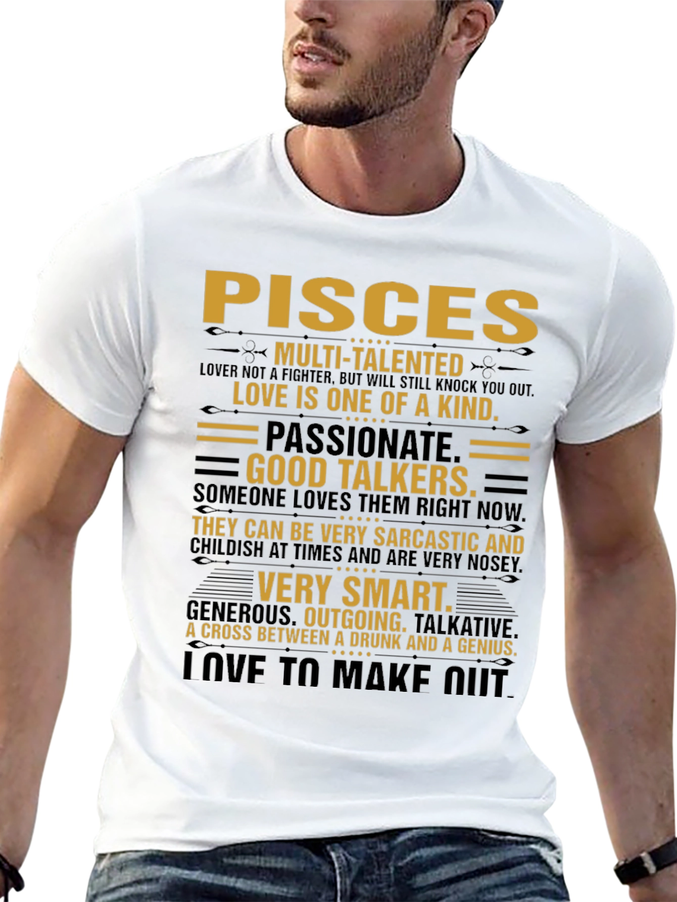 Pisces Zodiac Sign T-Shirt - Multi-Talented Tee - 13