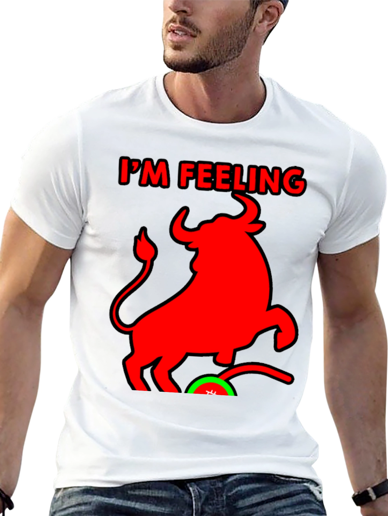 Black I'm Feeling Bullish Black T-Shirt view 13