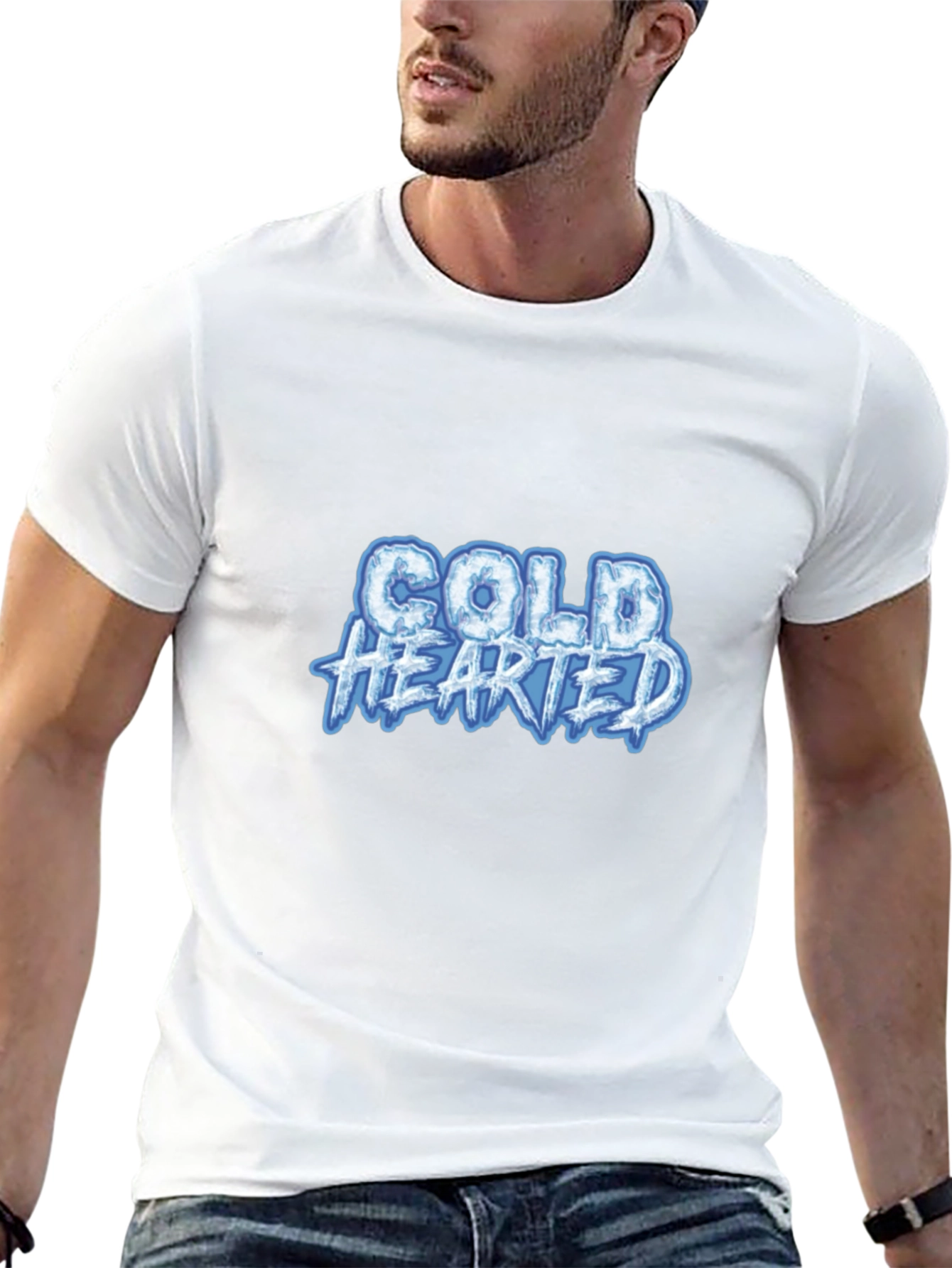 Cold Hearted Graphic Tee - Black Cotton Blend Shirt - 13