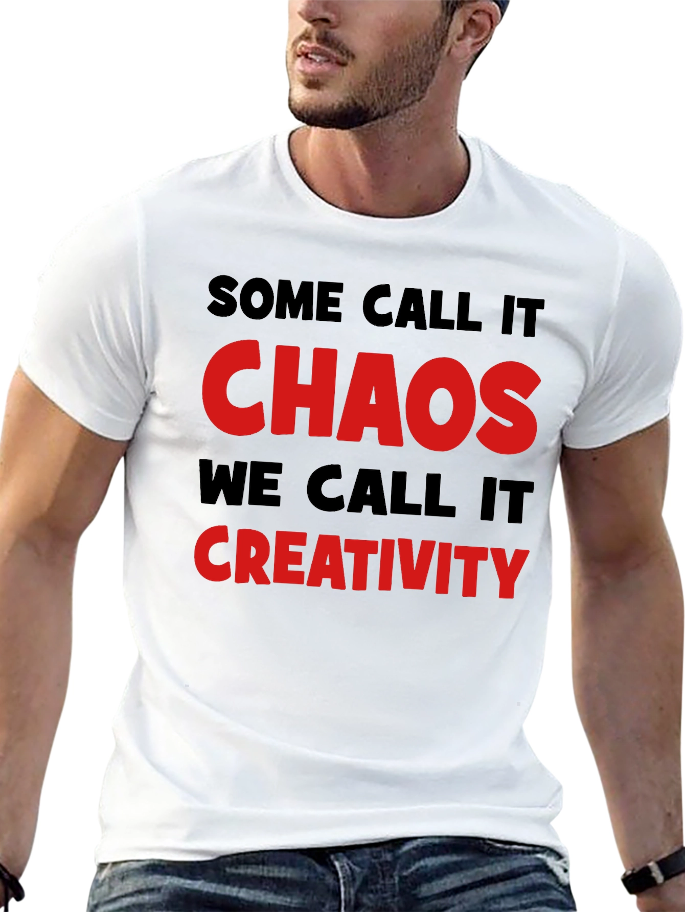 Black Chaos Creativity Graphic Tee - Black view 13
