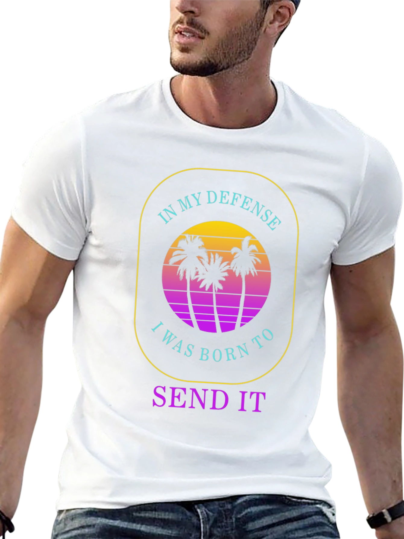 Black In My Defense I Was Born To Send It T-Shirt view 13