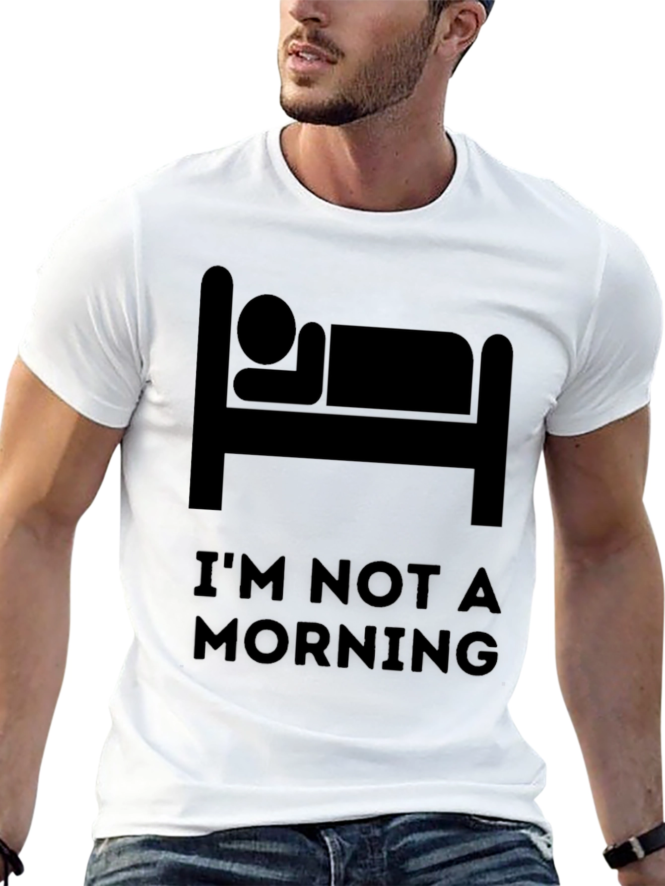 Black I'm Not A Morning Person Graphic Tee view 13