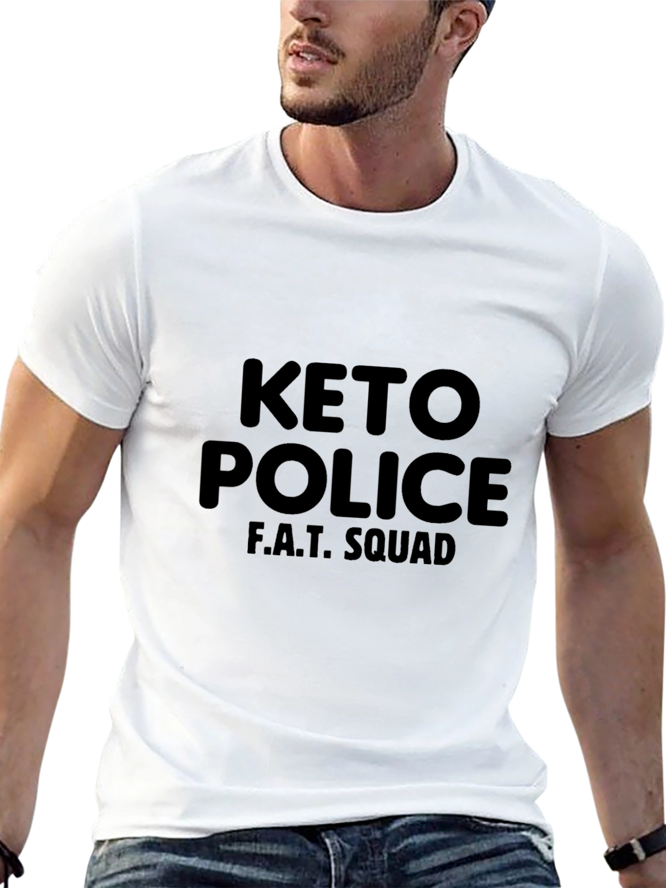 Black Keto Police F.A.T. Squad Black T-Shirt view 13