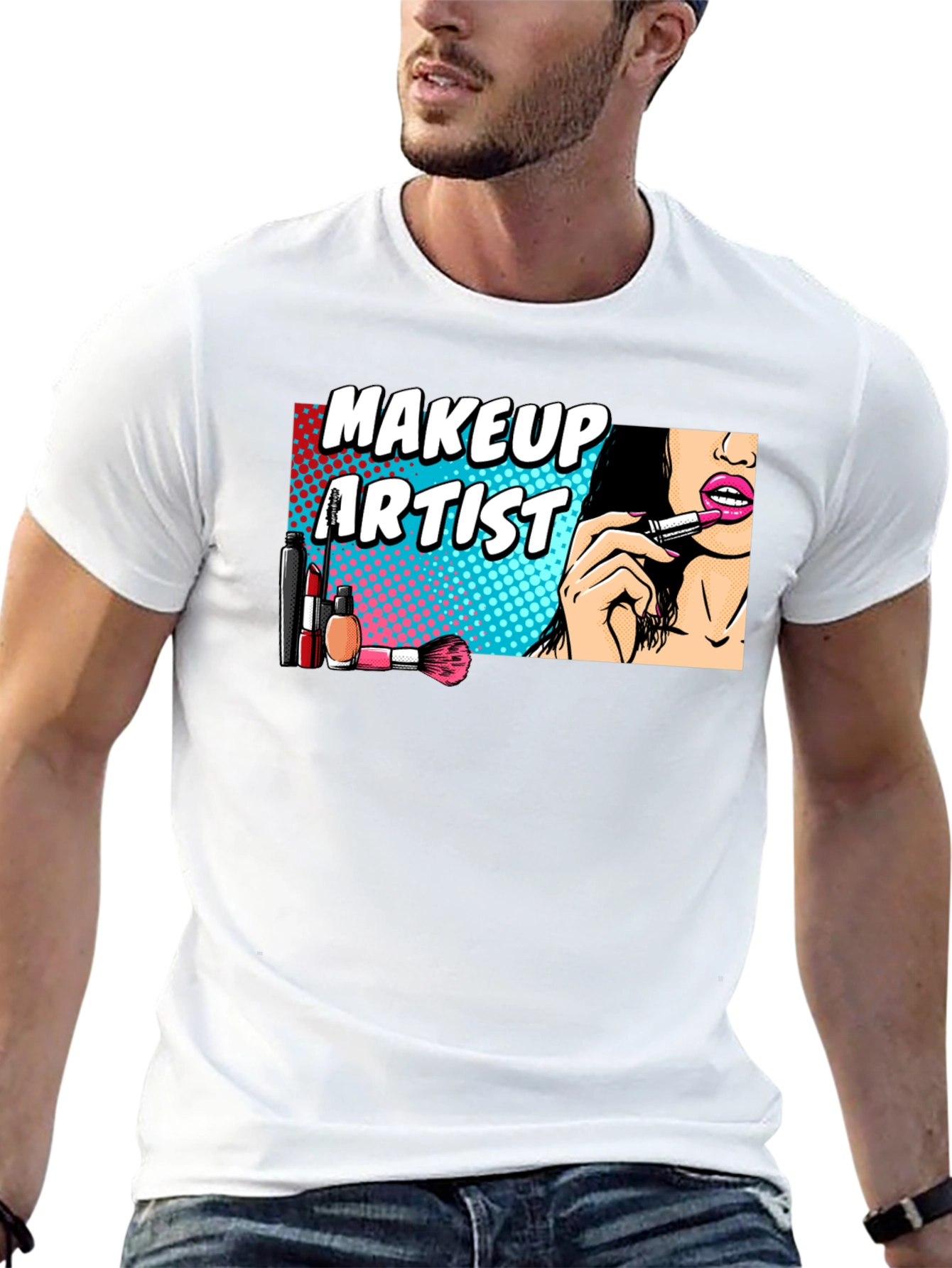 Black Makeup Artist T-Shirt view 13