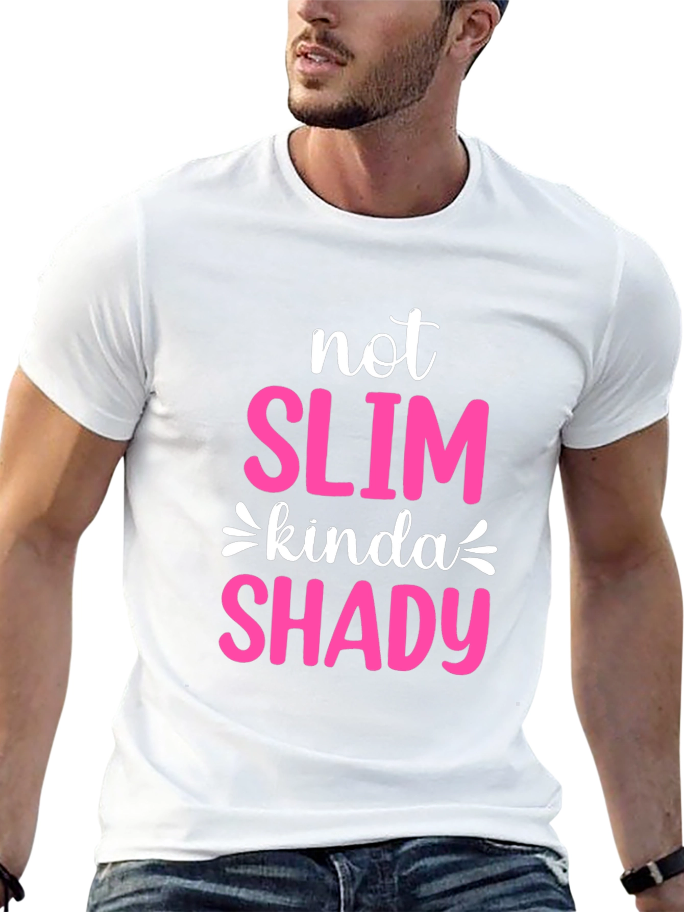 Black Not Slim Kinda Shady Graphic Tee view 13