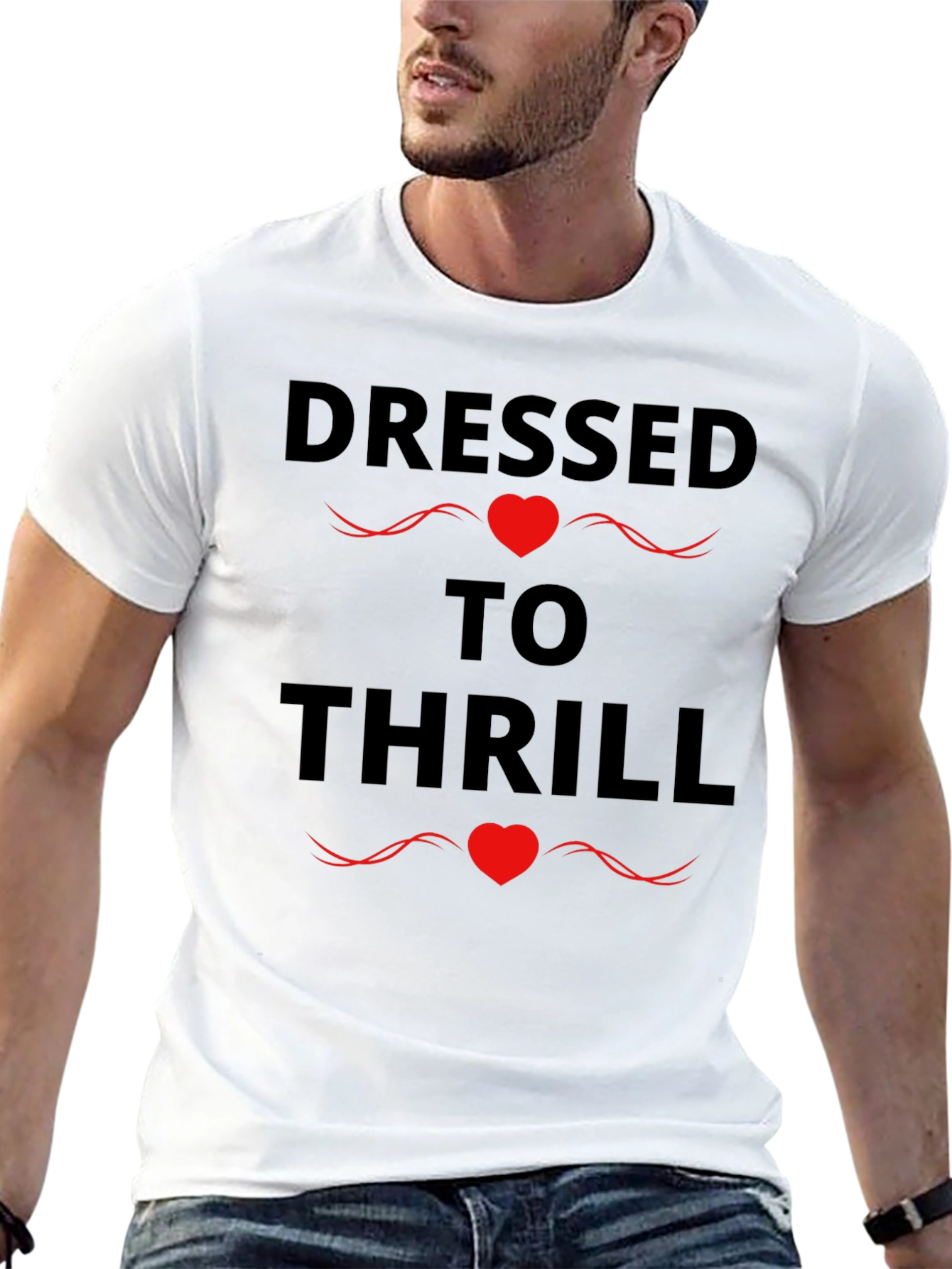 Black Dressed to Thrill Graphic Print Black T-Shirt view 13