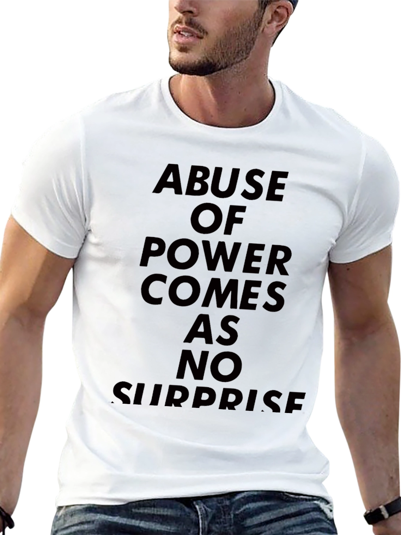 Black Abuse of Power T-Shirt - Bold Statement Tee view 13