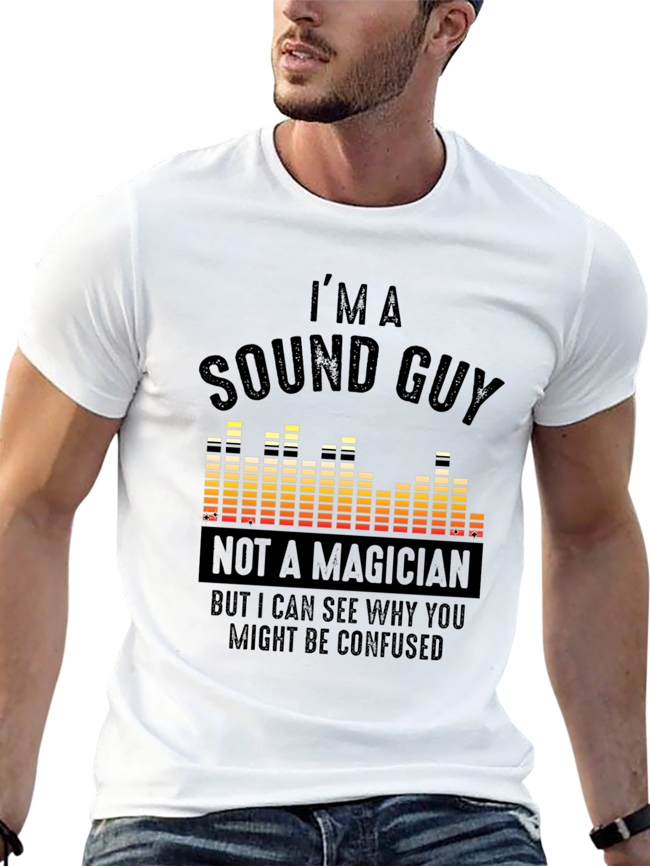 Black Sound Guy T-Shirt - Funny Audio Engineer Tee view 13