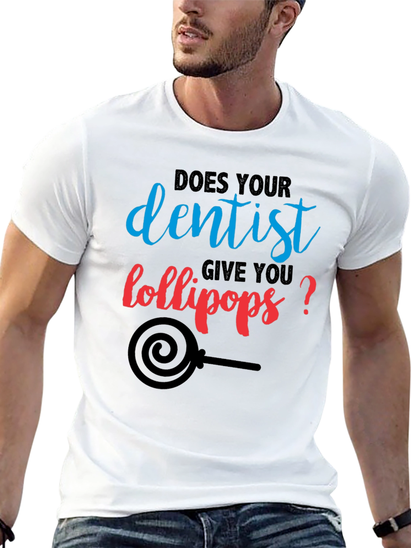 Black Dentist Lollipop T-Shirt - Funny Dental Humor Tee view 13