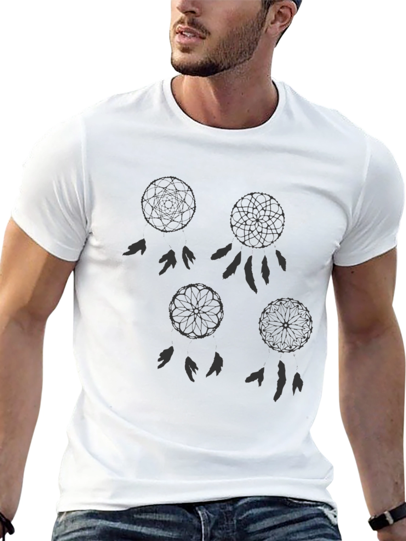 Black Dreamcatcher Graphic Tee - Stylish Comfort view 13
