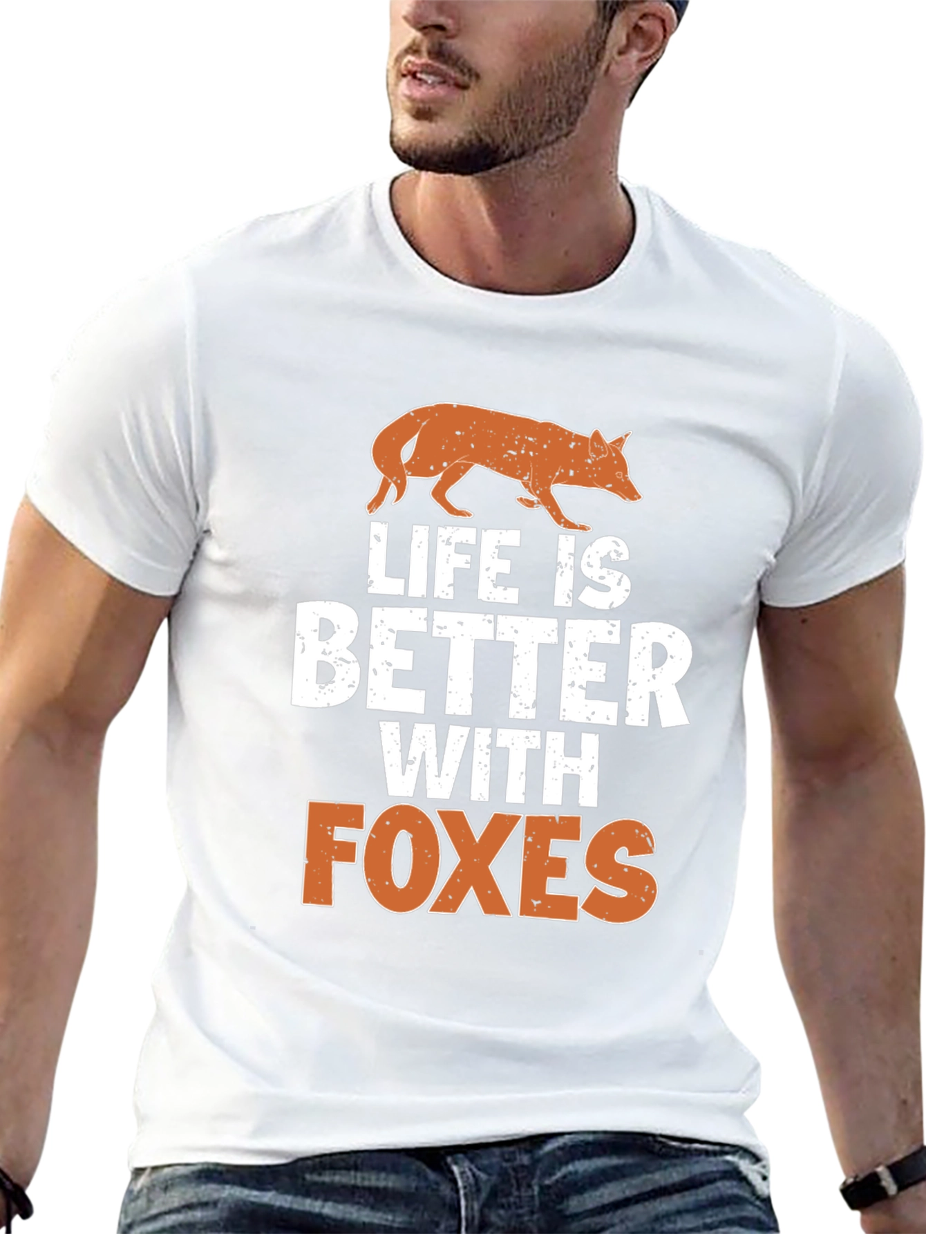 Black Life is Better with Foxes Graphic Tee - Black view 13