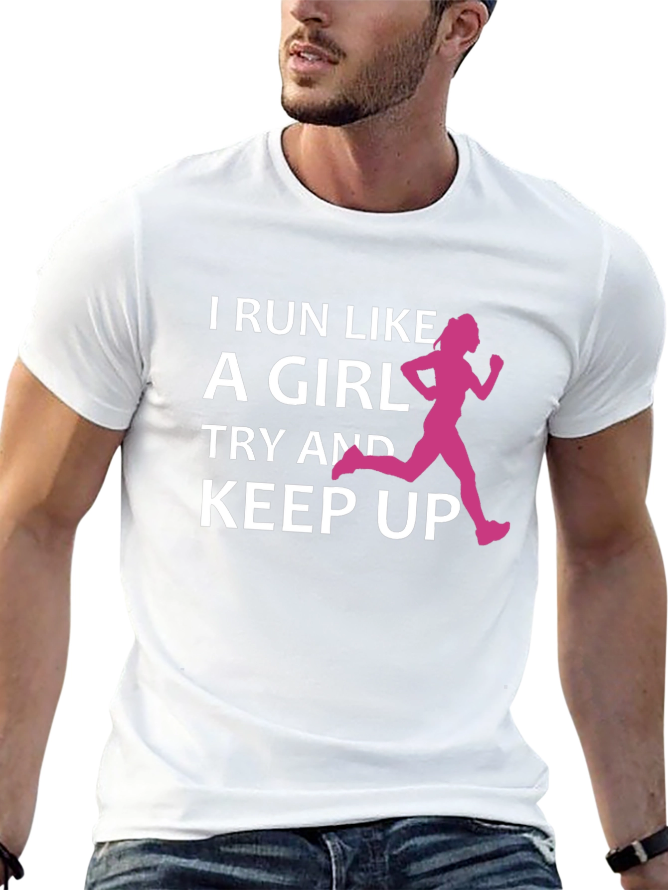 Black Run Like a Girl T-Shirt view 13