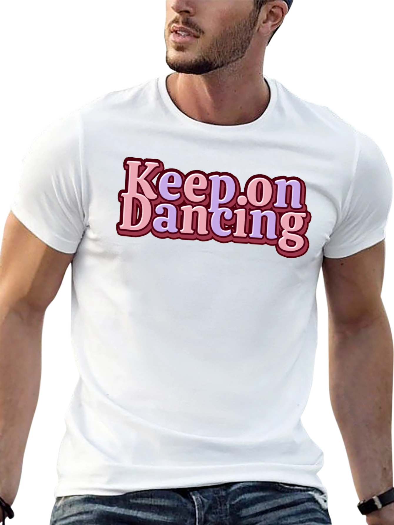 Black Keep on Dancing Graphic Tee - Retro Style view 13
