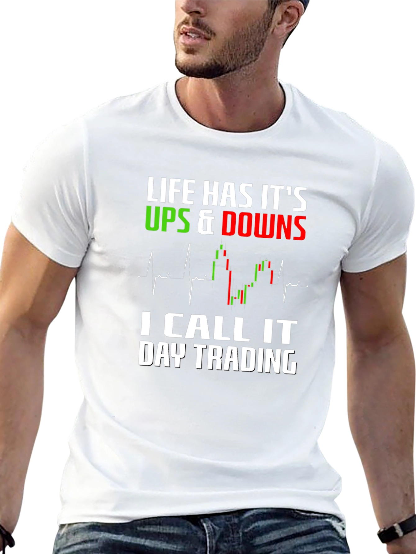 Black Day Trading T-Shirt - Life's Ups and Downs Tee view 13