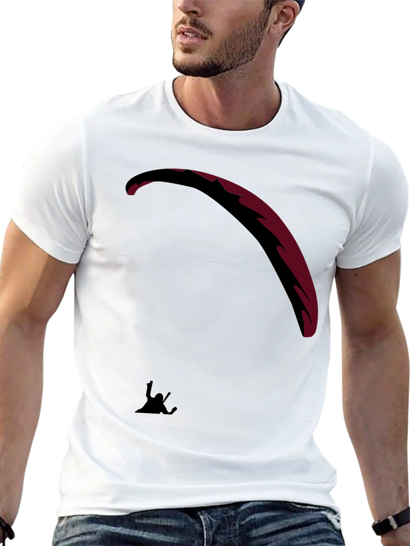 Black Black Paragliding T-Shirt - Adventure Ready! view 13
