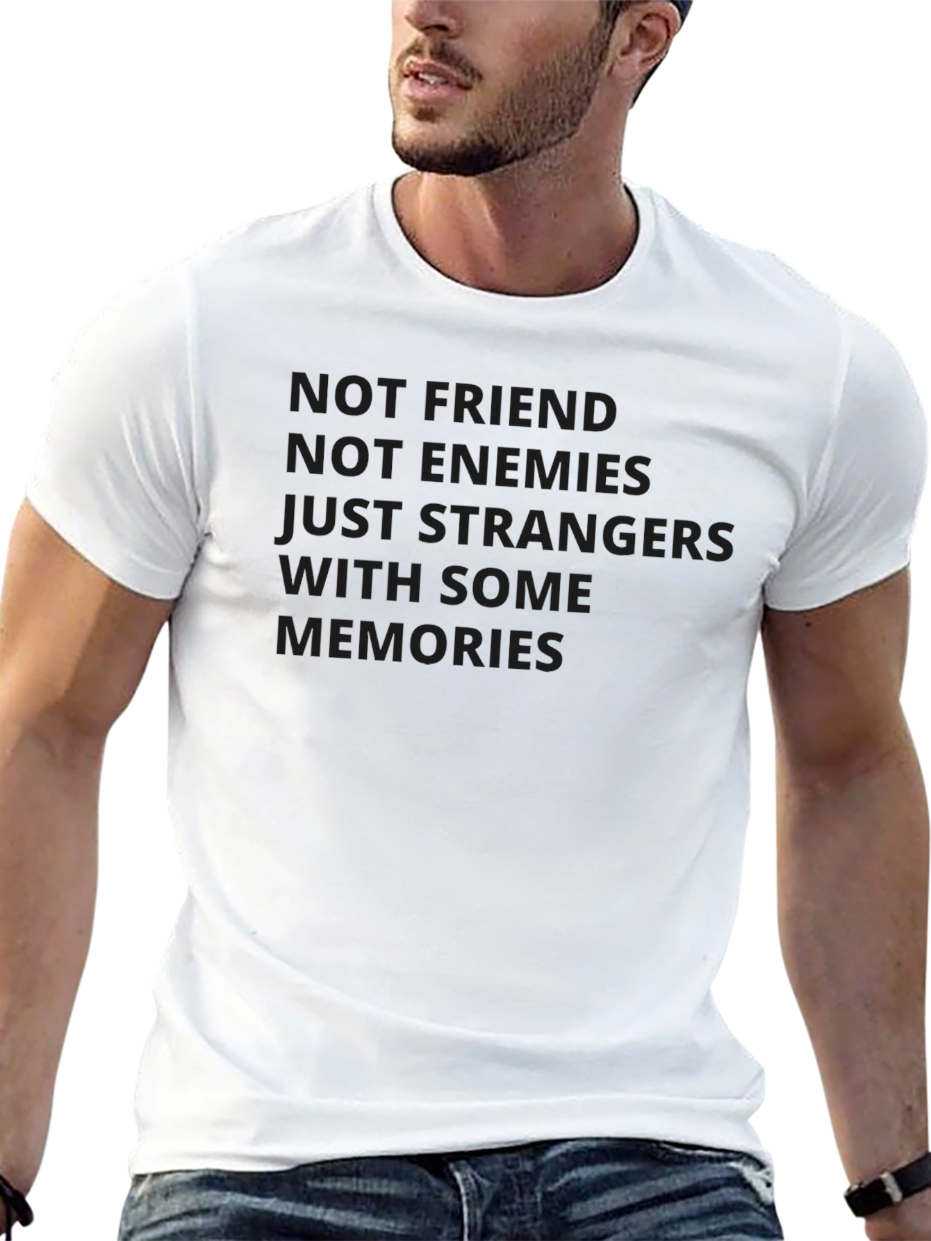 Black Not Friends T-Shirt view 13