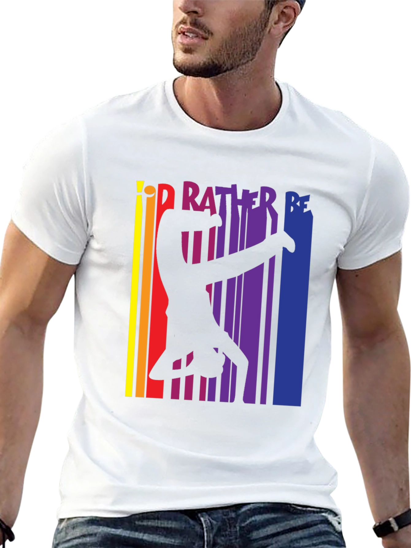 Black Gymnast Pride T-Shirt - I'd Rather Be Gymnastics Tee view 13