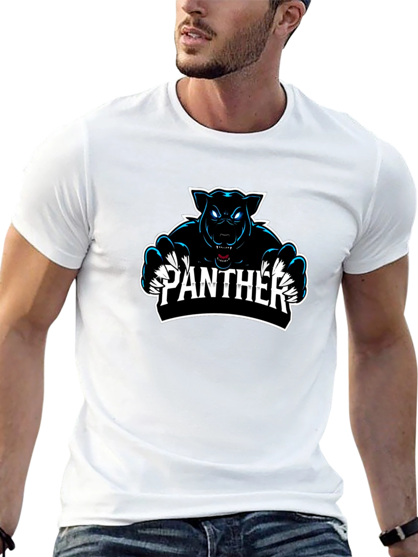 Black Panther Graphic Print Black T-Shirt view 13